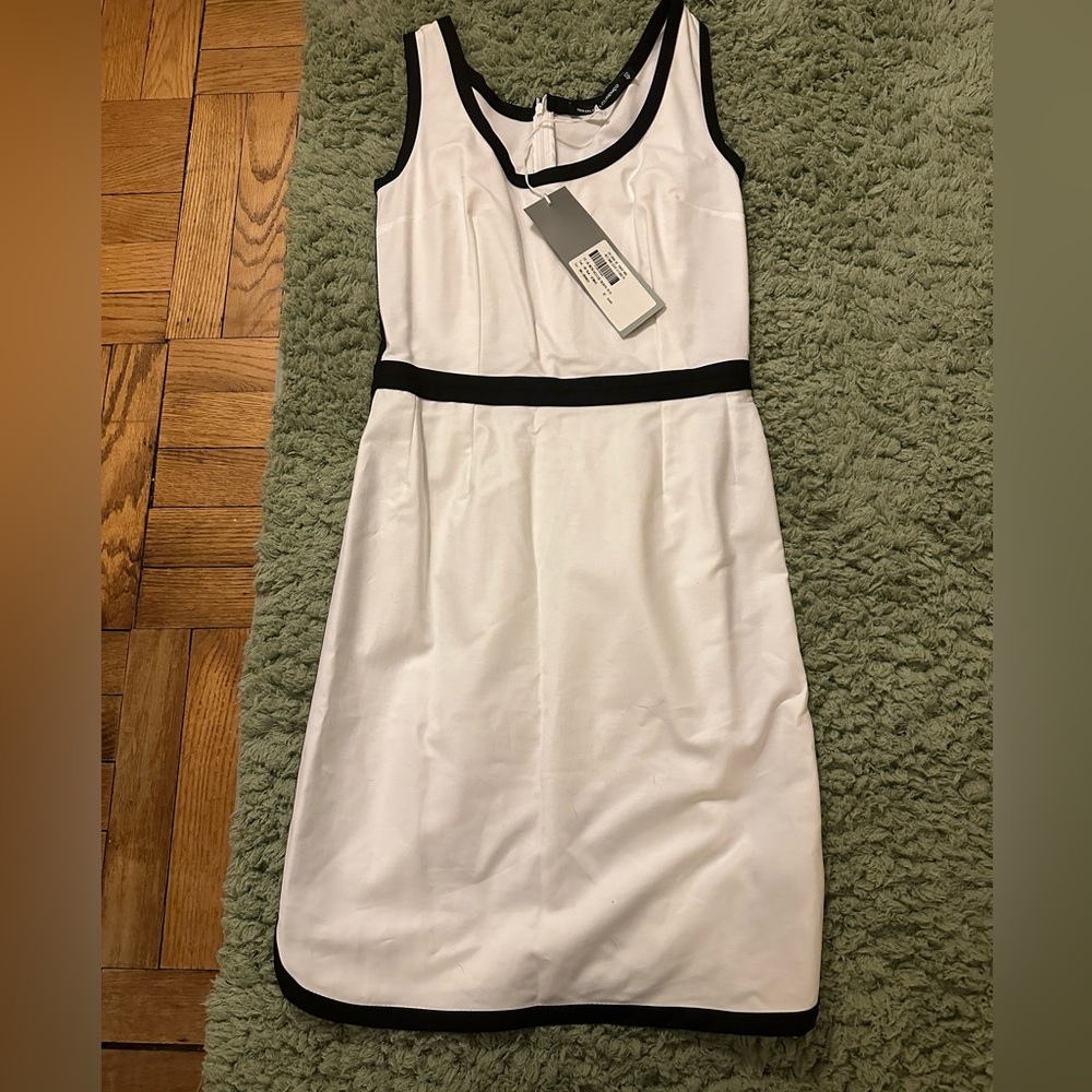 NWT REINALDO LOURENÇO Black and White Contrast Dress Size 40 US 8